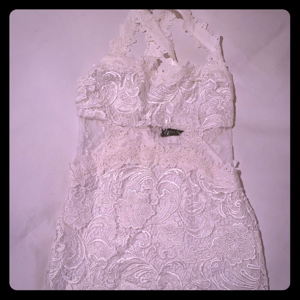 Little WHITE lace dress.